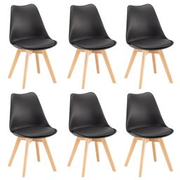 Silla tkezszk 6 db fekete sznben