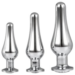 Gleaming Love - anlny pikov plug set (strieborn, 3-dielny)