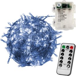 VOLTRONIC Svetelná reťaz 10 m, 100 LED, studená biela
