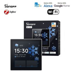 SONOFF NSPanel Pro Gen2 Inteligentný ovládací panel pre domácnosť – s dvojkanálovým relé, Wi-Fi, Zigbee, Matter, Bluetooth,(NSPanel86PW-Relay) Biela
