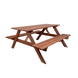 Záhradný set PIKNIK z borovice a gaštanu, 200 cm
