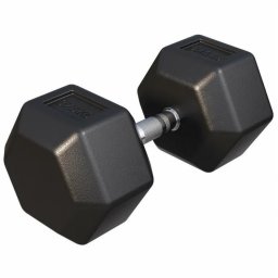 Gorilla Sports Šesťhranná pogumovaná činka, 37,5 kg