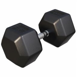Gorilla Sports Šesťhranná pogumovaná činka, 45 kg