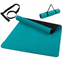 Fitness podložka na jogu 190 × 100 × 0,6 cm tyrkysová