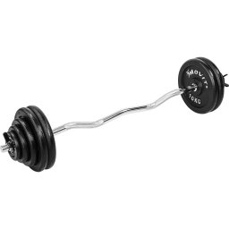 MOVIT obojručný činkový set, 120 cm, 65,5 kg