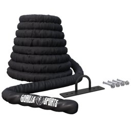 Gorilla Sports Posilňovacie lano s držiakom, 15 m x 3,8 cm