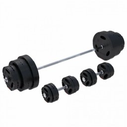 Univerzálna činková sada 100 kg Gorilla Sports, plast/cement