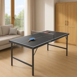 Skladací mini pingpongový stôl s príslušenstvom, 152 x 71 cm