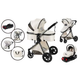 Mama Kiddies Charlie PRO multifunkn kok 4v1 s prsluenstvom v krmovej farbe s ISOFIX zkladou + Darek