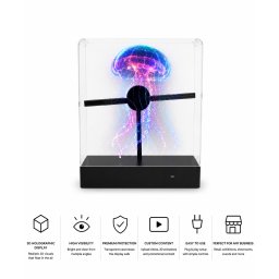 Reklamný holografický projektor 3D displej + pamäť 8GB s Wifi + reproduktory - 35cm × 30​cm
