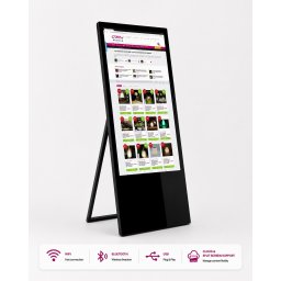 Prenosný digitálny LED banner - reklamný panel dotykový s Wifi (Android / Windows) - 55"