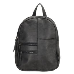 Čierny malý elegantný ruksak „Doublezip“