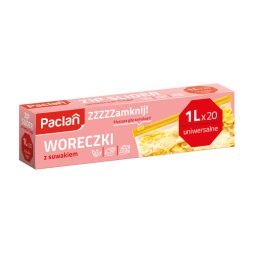 Paclan ZIP Vrecká 1L - univerzálne, vhodné do mrazničky - 20ks
