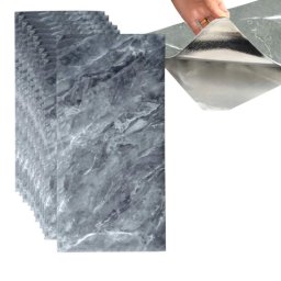 Panele samolepiace tmavo seda mramorová penová tapeta nástenné 30x60cm 10 ks