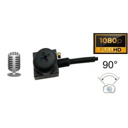Pinhole kamera v gombíku FULL HD s 90° uhol + zvuk nahrávanie