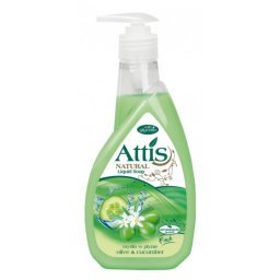Attis tekuté mydlo s dávkovačom Oliva & Uhorka 400ml