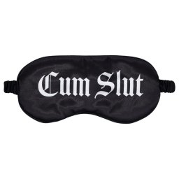 Au! - satnov on maska s npisom ,,Cum Slut" (ierna)