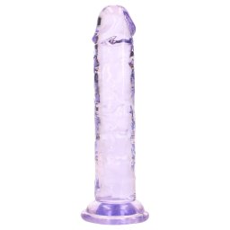 RealRock - realistick dildo s prsavkou (fialov) - 12,7 cm