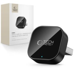 Tech-Protect Ultraboost CA01 USB bluetooth adaptér Apple CarPlay / Android Auto, čierny