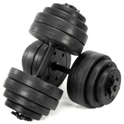 MAXXIVA Sada jednoručných činiek s kotúčmi, 2 x 15 kg