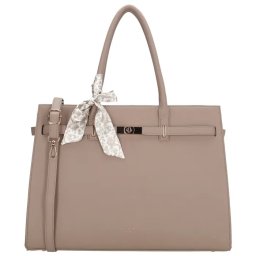 Béžová veľká shopper kabelka na notebook „Crystal”