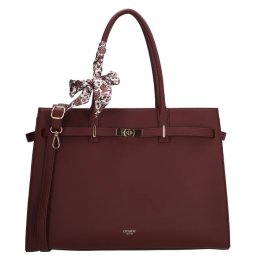 Bordová veľká shopper kabelka na notebook „Crystal”