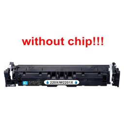 Kompatibilný toner pre HP 220X/W2201X-No Chip! Cyan. POZOR kazeta bez čipu 5500 strán