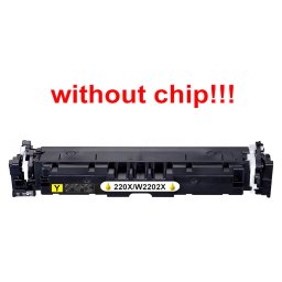 Kompatibilný toner pre HP 220X/W2202X-No Chip! Yellow. POZOR kazeta bez čipu 5500 strán