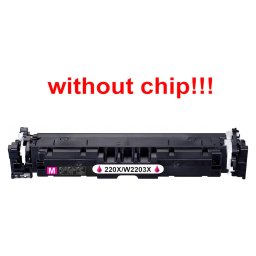 Kompatibilný toner pre HP 220X/W2203X-No Chip! Magenta. POZOR kazeta bez čipu 5500 strán