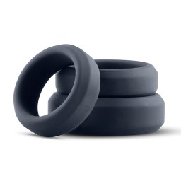 Cock Ring Set Silicone Wide Grey (3ks)