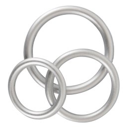 Metallic Silicone Cock ring set (3ks)