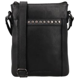 Čierna crossbody kabelka z pravej kože „Hardrock”