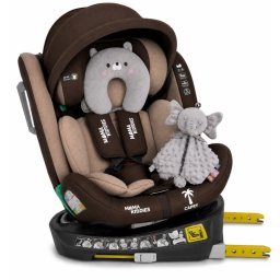 Mama Kiddies(R) iSize Capry ISOFIX 360 oton autosedaka (40-150 cm) v bovo-hnedej farbe + darek