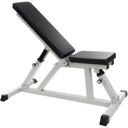 ScSPORTS Nastaviteľná posilňovacia lavica,200 kg,biela/čiern