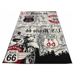 Koberec Route 66 motorka red