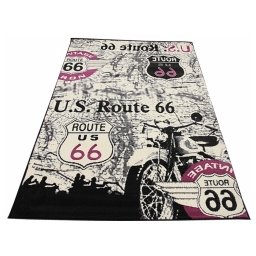 Koberec Route 66 motorka pink Rozměr koberce 160x225cm