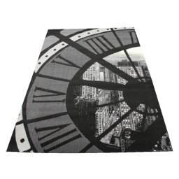 Koberec Velké hodiny Big Clock black city