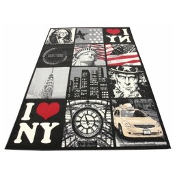 Koberec New York View black city