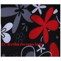 Organizér do auta Výběr vzoru 21.kvítka červeno šedá