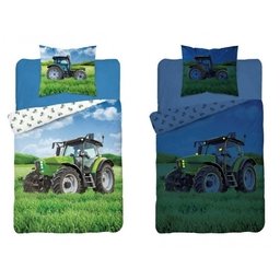 Povlečení Traktor zelený svítící ve tmě