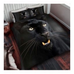 Povlečení 3D Panter černý na dvoulůžko