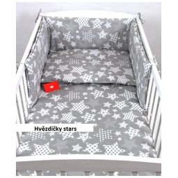 3 dílná sada do postýlky Hvězdičky stars Rozměr peřinky 90x120cmcm
