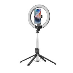 Blavec Aura P55 Selfie kruhové LED svetlo + statív 2.3m, čierne (RLP55-TRB23)
