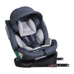 ISOFIX 360 oton autosedaka Mama Kiddies(R) iSize Journey (40-150 cm) v sivej farbe, slnen clona ako darek