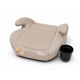 Mama Kiddies(R) i-Size HappyRide podsedk (125-150 cm) s ISOFIX upevnenm v bovej farbe s motvom irafy - DAREK driak na pohr