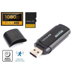 Kamera ukrytá v USB kľúči s FULL HD + nočné videnie + detekcia pohybu