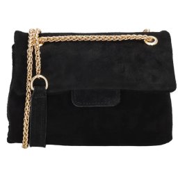 Čierna luxusuná kabelka z pravej kože „Brilliant”