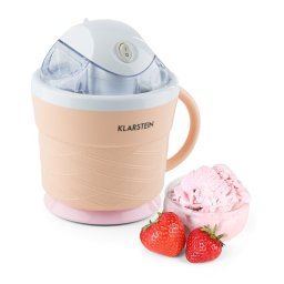 Klarstein IceIceBaby, krémovo oranžová, zariadenie na výrobu zmrzliny, 0,75 l, držadlo, 7,3-9,5 W