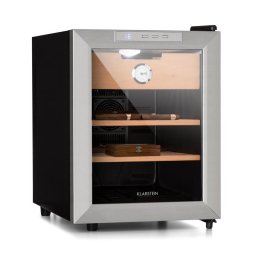 Klarstein El Presidente 33, humidor, 50 W, dotykový, bukové drevo, 33 l, LED, čierny/strieborný