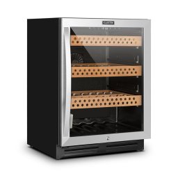 Klarstein El Presidente 127, humidor, 127 l, sklené dvierka, dotykový ovládací panel, nerezová oceľ